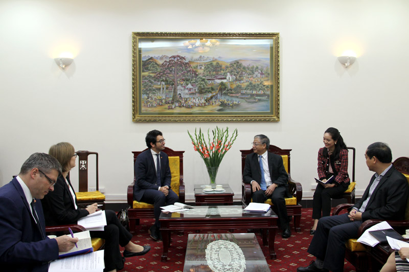 Thứ trưởng Doãn Mậu Diệp tiếp Bộ Kinh tế và Năng lượng CHLB Đức.