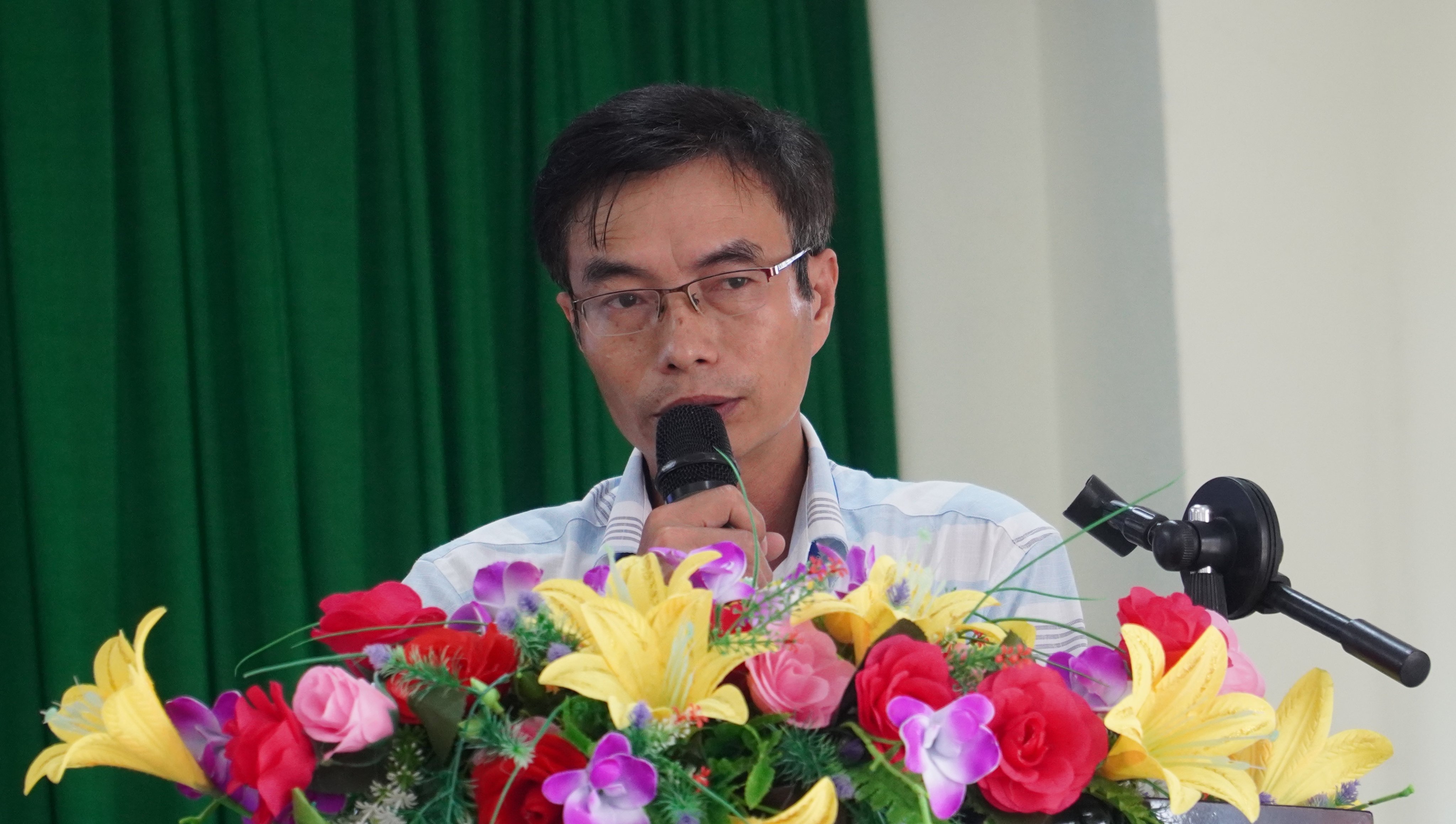 ThS. Huỳnh Mạnh Nhân, Trưởng phòng Quản lý đào tạo thông qua đánh giá công tác đào tạo và định hướng công tác đào tạo tại buổi Hội thảo