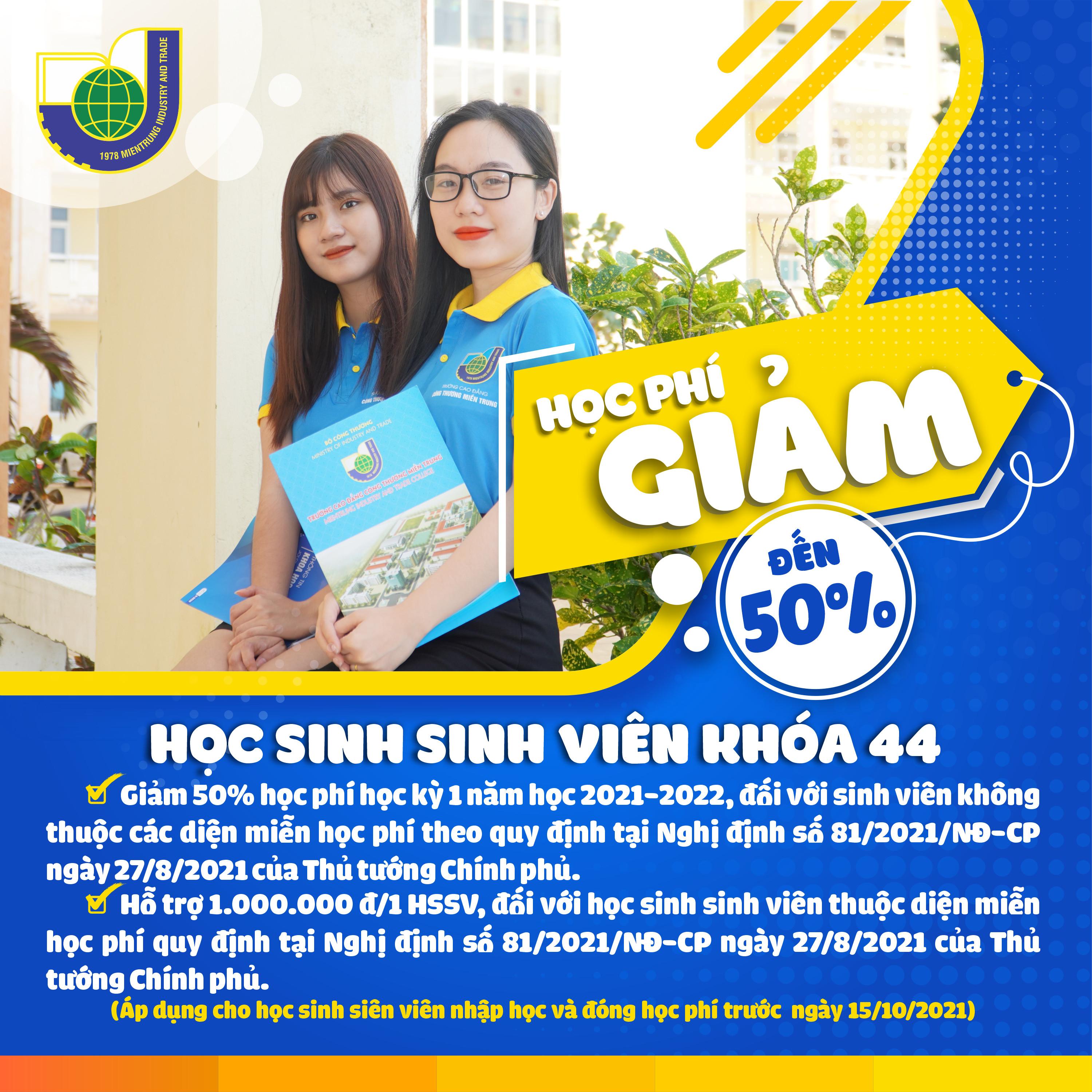 Gói hỗ trợ cho HSSV vượt qua khó khăn do đại dịch Covid-19 (Số tiền dự kiến cho chương trình 7-10 tỷ đồng) của trường Cao đẳng Công Thương miền Trung