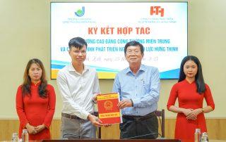 Lễ ký kết hợp tác giữa Trường Cao đẳng Công Thương miền Trung và Công ty TNHH phát triển nguồn nhân lực Hưng Thịnh